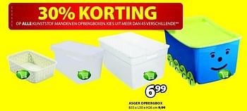 Aanbiedingen Asger opbergbox - Huismerk - Jysk - Geldig van 25/12/2014 tot 11/01/2015 bij Jysk