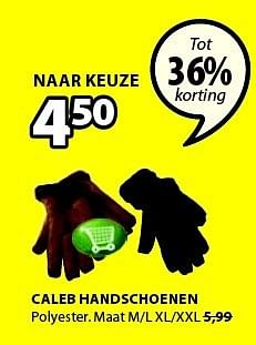 Aanbiedingen Caleb handschoenen - Huismerk - Jysk - Geldig van 25/12/2014 tot 11/01/2015 bij Jysk