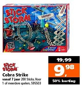 Aanbiedingen Cobra strike - Stick storm - Geldig van 27/12/2014 tot 11/01/2015 bij Intertoys