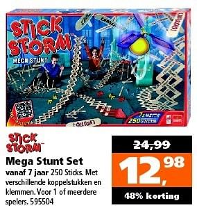 Aanbiedingen Mega stunt set met verschillende koppelstukken en klemmen - Stick storm - Geldig van 27/12/2014 tot 11/01/2015 bij Intertoys