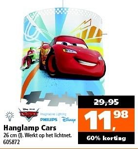 Aanbiedingen Hanglamp cars werkt op het lichtnet - Disney - Geldig van 27/12/2014 tot 11/01/2015 bij Intertoys