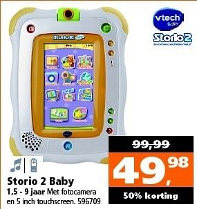 Aanbiedingen Storio 2 baby met fotocamera en 5 inch touchscreen - Vtech - Geldig van 27/12/2014 tot 11/01/2015 bij Intertoys