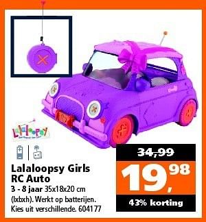 Aanbiedingen Lalaloopsy girls rc auto - Lalaloopsy - Geldig van 27/12/2014 tot 11/01/2015 bij Intertoys