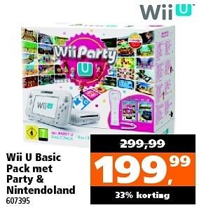 Aanbiedingen Wii u basic pack met party + nintendoland - Nintendo - Geldig van 27/12/2014 tot 11/01/2015 bij Intertoys