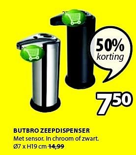 Aanbiedingen Butbro zeepdispenser - Huismerk - Jysk - Geldig van 25/12/2014 tot 11/01/2015 bij Jysk