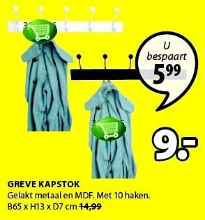 Aanbiedingen Greve kapstok gelakt metaal en mdf - Huismerk - Jysk - Geldig van 25/12/2014 tot 11/01/2015 bij Jysk
