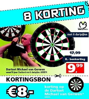 Aanbiedingen Dartset michael van gerwen - Huismerk - Intertoys - Geldig van 27/12/2014 tot 11/01/2015 bij Intertoys