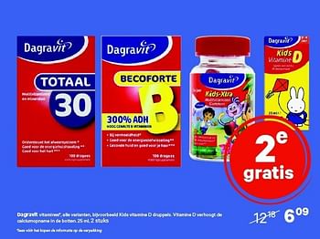 Aanbiedingen Dagravit vitamines alle varianten, bijvoorbeeld kids vitamine - Dagravit - Geldig van 29/12/2014 tot 11/01/2015 bij Etos