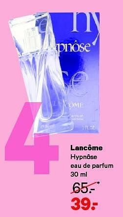 Aanbiedingen Lancôme hypnôse eau de parfum - Lancome - Geldig van 29/12/2014 tot 11/01/2015 bij Etos