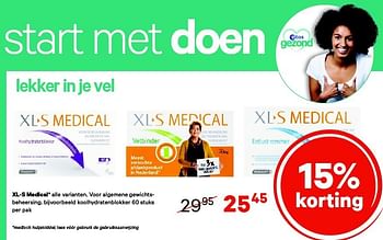 Aanbiedingen Xl-s medical varianten. voor algemene gewichtsbeheersing - Huismerk - Etos - Geldig van 29/12/2014 tot 11/01/2015 bij Etos