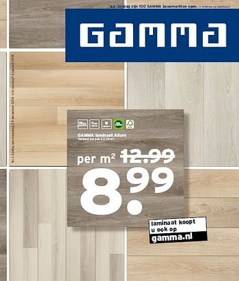 Aanbiedingen Gamma laminaat allure - Huismerk - Gamma - Geldig van 29/12/2014 tot 04/01/2015 bij Gamma