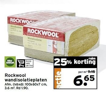 Aanbiedingen Rockwool wandisolatieplaten - Rockwool - Geldig van 29/12/2014 tot 04/01/2015 bij Gamma