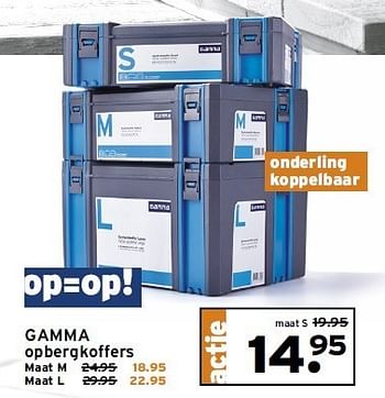Aanbiedingen Gamma opbergkoffers - Huismerk - Gamma - Geldig van 29/12/2014 tot 04/01/2015 bij Gamma
