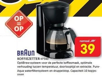 Aanbiedingen Braun koffiezetter optibrew-systeem voor de perfecte koffiesmaak - Braun - Geldig van 29/12/2014 tot 04/01/2015 bij It's Electronics