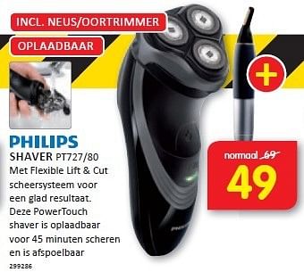 Aanbiedingen Philips shaver met flexible lift + cut scheersysteem - Philips - Geldig van 29/12/2014 tot 04/01/2015 bij It's Electronics