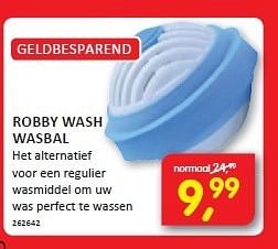 Aanbiedingen Robby wash wasbal het alternatief voor een regulier - Robby - Geldig van 29/12/2014 tot 04/01/2015 bij It's Electronics