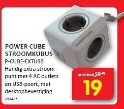 Aanbiedingen Power cube stroomkubus - Huismerk It's Electronics - Geldig van 29/12/2014 tot 04/01/2015 bij It's Electronics