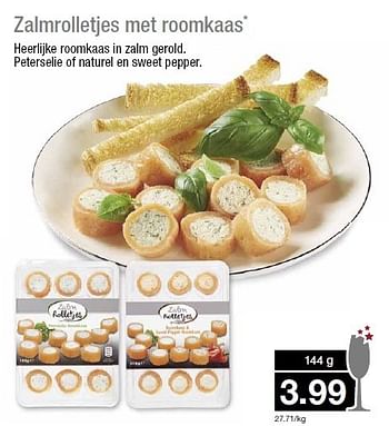 Aanbiedingen Zalmrolletjes met roomkaas heerlijke roomkaas in zalm gerold - Huismerk - Aldi - Geldig van 31/12/2014 tot 06/01/2015 bij Aldi
