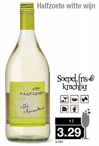 Aanbiedingen Halfzoete witte wijn - Witte wijnen - Geldig van 31/12/2014 tot 06/01/2015 bij Aldi