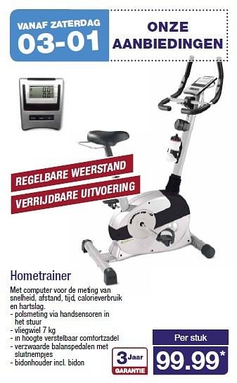 Aanbiedingen Hometrainer met computer voor de meting van snelheid - Huismerk - Aldi - Geldig van 31/12/2014 tot 06/01/2015 bij Aldi