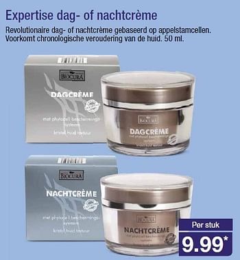 Aanbiedingen Expertise dag- of nachtcrème revolutionaire dag- of nachtcrème - Biocura - Geldig van 31/12/2014 tot 06/01/2015 bij Aldi