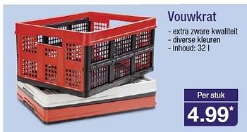 Aanbiedingen Vouwkrat extra zware kwaliteit - Huismerk - Aldi - Geldig van 31/12/2014 tot 06/01/2015 bij Aldi