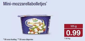 Aanbiedingen Mini-mozzarellabolletjes - Casale Fresco - Geldig van 31/12/2014 tot 06/01/2015 bij Aldi