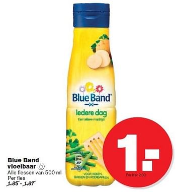 Aanbiedingen Blue band vloeibaar  - Blue Band - Geldig van 02/01/2015 tot 06/01/2015 bij Hoogvliet
