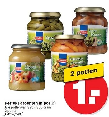 Aanbiedingen Perfekt groenten in pot - Perfekt - Geldig van 02/01/2015 tot 06/01/2015 bij Hoogvliet
