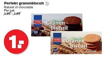 Aanbiedingen Perfekt granenbiscuit  naturel of chocolade - Perfekt - Geldig van 02/01/2015 tot 06/01/2015 bij Hoogvliet