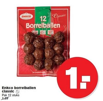 Aanbiedingen Enkco borrelballen classic - Enkco - Geldig van 02/01/2015 tot 06/01/2015 bij Hoogvliet