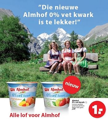 Aanbiedingen Almhof 0% vet kwark - Almhof - Geldig van 02/01/2015 tot 06/01/2015 bij Hoogvliet