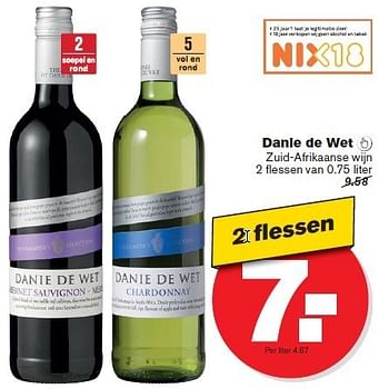 Aanbiedingen Danie de wet zuid-afrikaanse wijn - Rode wijnen - Geldig van 02/01/2015 tot 06/01/2015 bij Hoogvliet