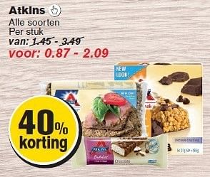 Aanbiedingen Atkins  - Atkins - Geldig van 02/01/2015 tot 06/01/2015 bij Hoogvliet
