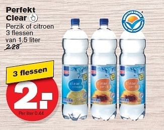 Aanbiedingen Perfekt clear  perzik of citroen - Perfekt - Geldig van 02/01/2015 tot 06/01/2015 bij Hoogvliet