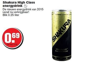 Aanbiedingen Shakura high class energydrink - Shakura - Geldig van 02/01/2015 tot 06/01/2015 bij Hoogvliet