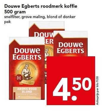 Aanbiedingen Douwe egberts roodmerk koffie - Douwe Egberts - Geldig van 04/01/2015 tot 10/01/2015 bij Deen Supermarkten