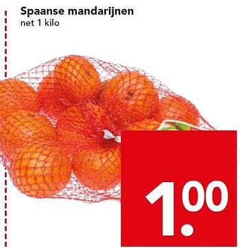 Aanbiedingen Spaanse mandarijnen - Huismerk deen supermarkt - Geldig van 04/01/2015 tot 10/01/2015 bij Deen Supermarkten
