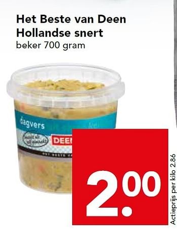 Aanbiedingen Het beste van deen hollandse snert - Huismerk deen supermarkt - Geldig van 04/01/2015 tot 10/01/2015 bij Deen Supermarkten