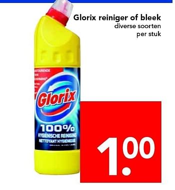 Aanbiedingen Glorix reiniger of bleek - Glorix - Geldig van 04/01/2015 tot 10/01/2015 bij Deen Supermarkten