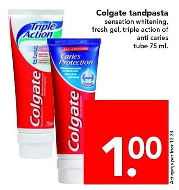 Aanbiedingen Colgate tandpasta - Colgate - Geldig van 04/01/2015 tot 10/01/2015 bij Deen Supermarkten