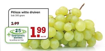 Aanbiedingen Pitloze witte druiven - Huismerk - Em-té - Geldig van 04/01/2015 tot 10/01/2015 bij Em-té