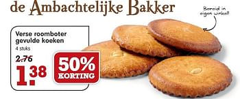 Aanbiedingen Verse roomboter gevulde koeken - Huismerk - Em-té - Geldig van 04/01/2015 tot 10/01/2015 bij Em-té