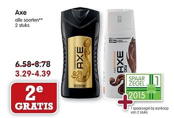 Aanbiedingen Axe - Axe - Geldig van 04/01/2015 tot 10/01/2015 bij Em-té