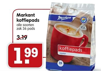 Aanbiedingen Markant koffiepads - Markant - Geldig van 04/01/2015 tot 10/01/2015 bij Em-té