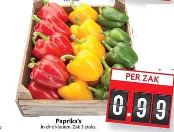 Aanbiedingen Paprika`s in drie kleuren - Huismerk - Deka Markt - Geldig van 04/01/2015 tot 10/01/2015 bij Deka Markt