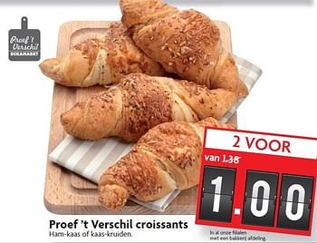 Aanbiedingen Proef `t verschil croissants ham-kaas of kaas-kruiden - Huismerk - Deka Markt - Geldig van 04/01/2015 tot 10/01/2015 bij Deka Markt