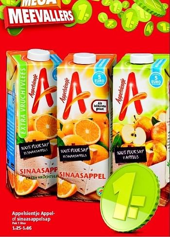 Aanbiedingen Appelsientje appel- of sinaasappelsap - Appelsientje - Geldig van 04/01/2015 tot 10/01/2015 bij Plus