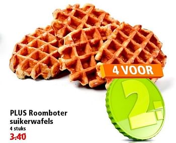 Aanbiedingen Plus roomboter suikerwafels - Huismerk - Plus - Geldig van 04/01/2015 tot 10/01/2015 bij Plus