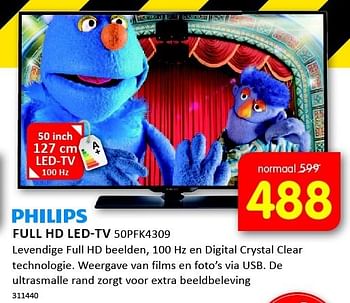 Aanbiedingen Philips full hd led-tv levendige full hd beelden - Philips - Geldig van 05/01/2015 tot 11/01/2015 bij It's Electronics